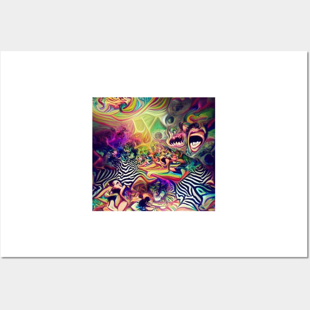 Psychedelic Insanity Wall Art by Mihadom